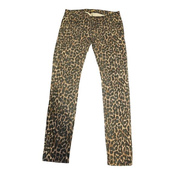 REBECCA MINKOFF Leopard Denim Jeans Pants - Size 4 - Picture 1 of 9
